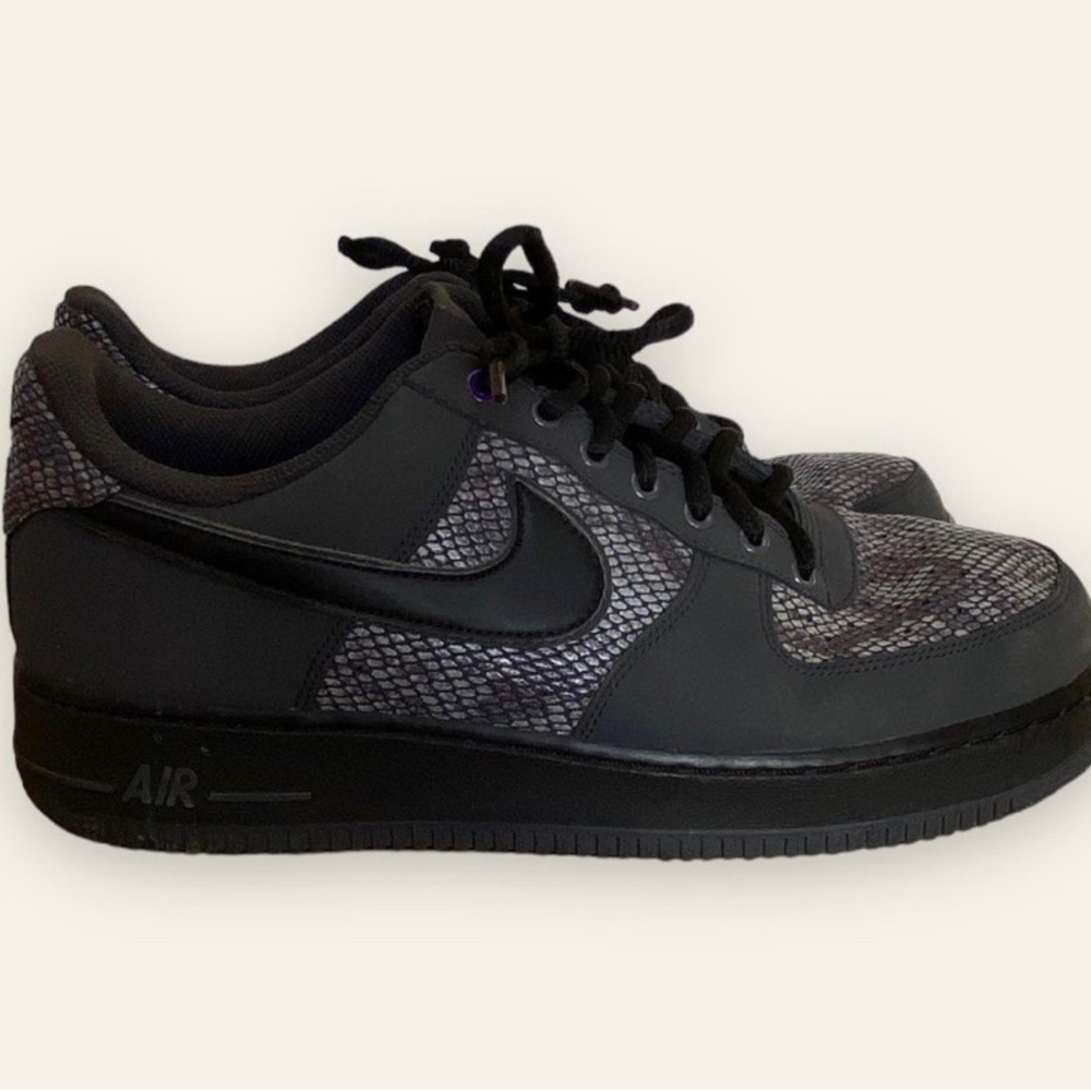 Nike Air Force 1 low anthracite black snake